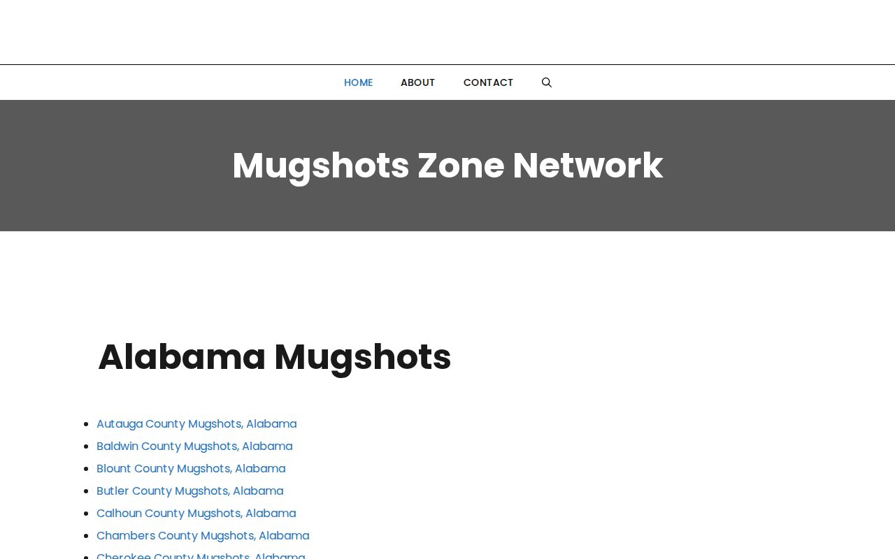 Mugshots.zone generic page with no verified Conecuh County coverage