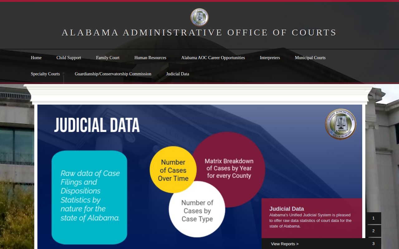 Alabama Courts Just One Look information page